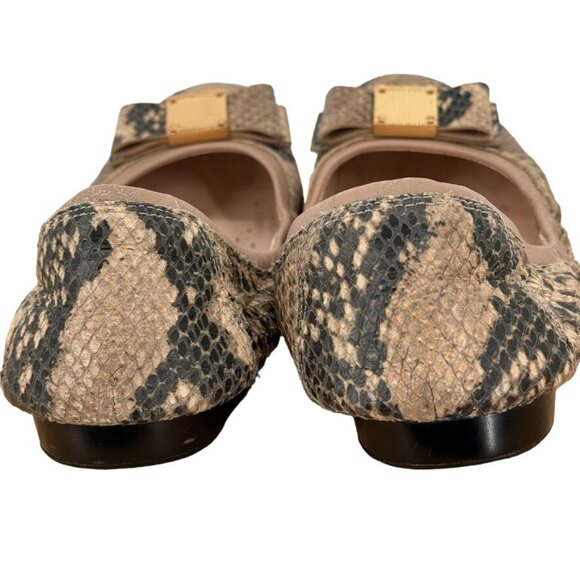 Cole Haan Womens Snakeskin Tali Soft Bow Ballet Flat size 7.5 - Picture 12 of 13